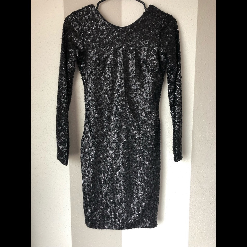 Black sequin dress